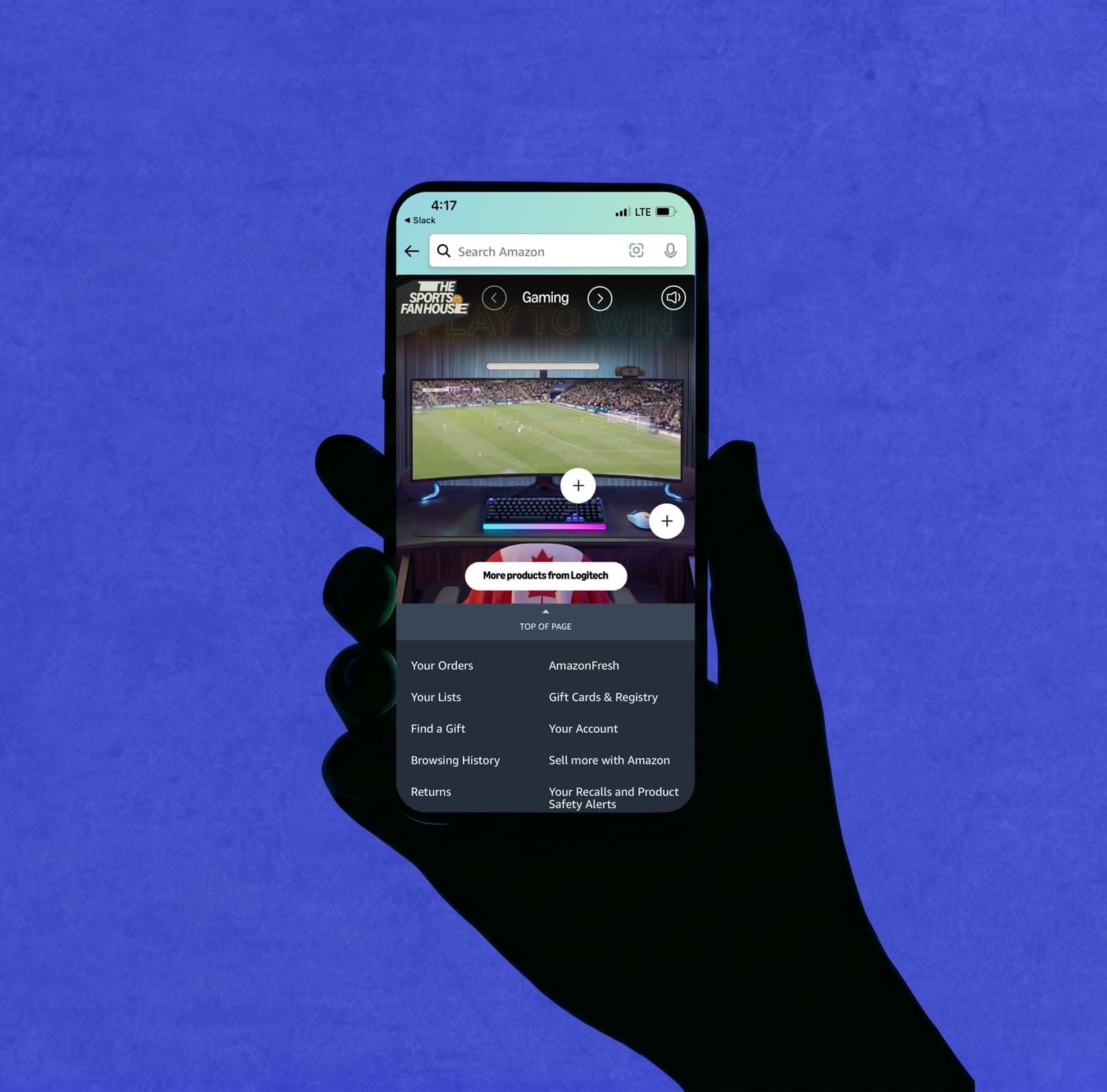 Mobile layouts of the shoppable rooms.