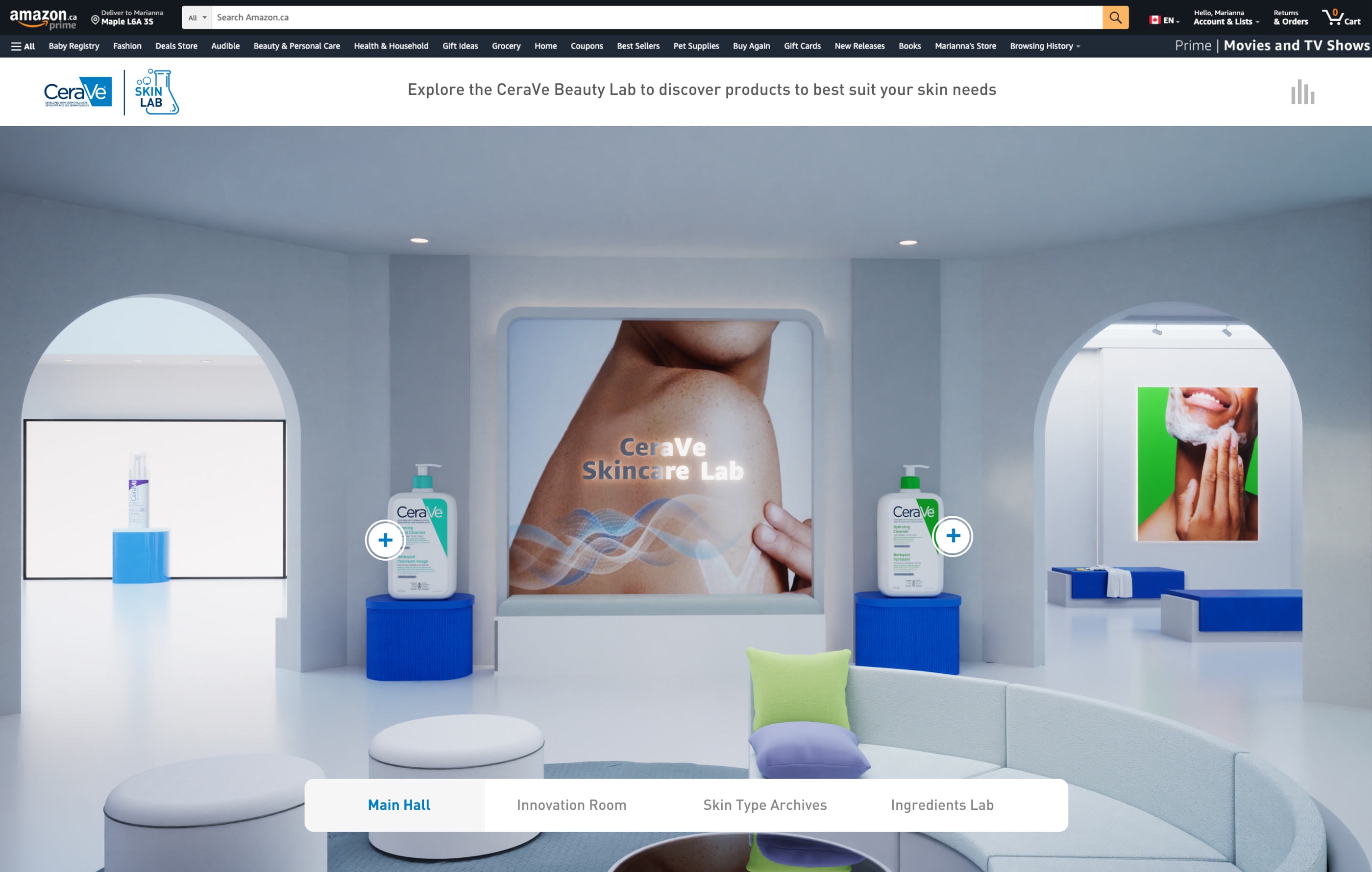 The Skin Lab main hall.